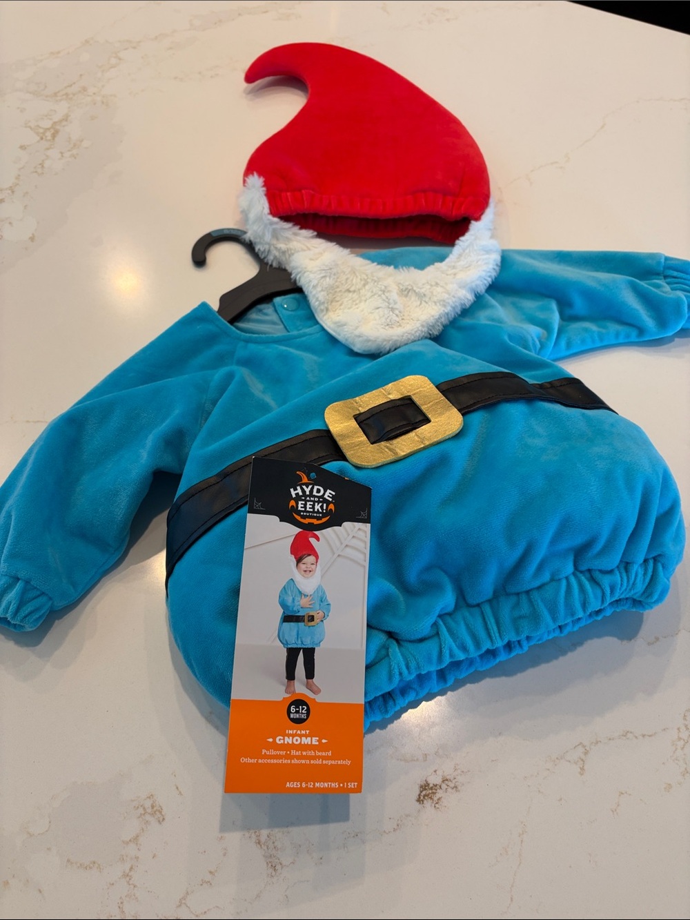 Target Hyde & Eek Babies  Blue Gnome Costume with Red Hat